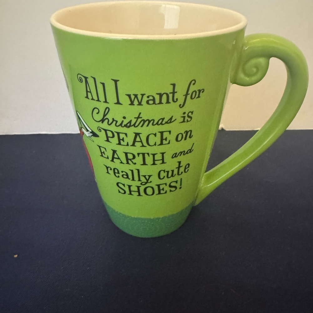 Coffee Mug - All I want for Christmas is Peace on Earth & Really Cute Shoes!